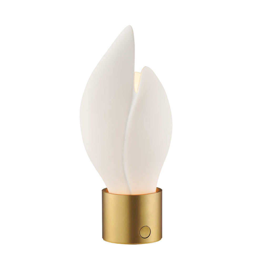 Burgeon LED Table Lamp in Natural Aged Brass by Studio M