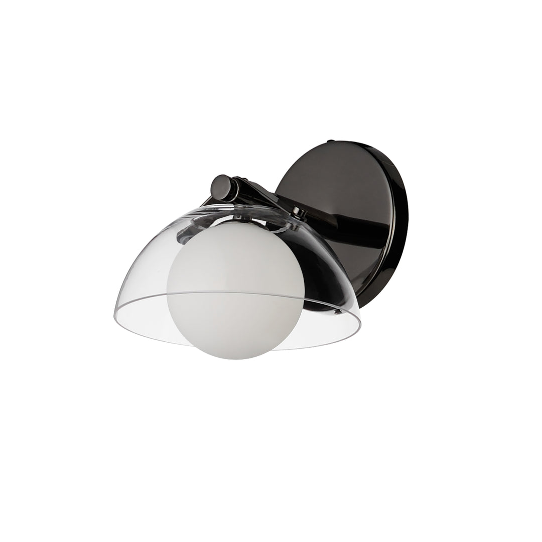 Domain 1-Light Wall Sconce in Black Chrome by Studio M