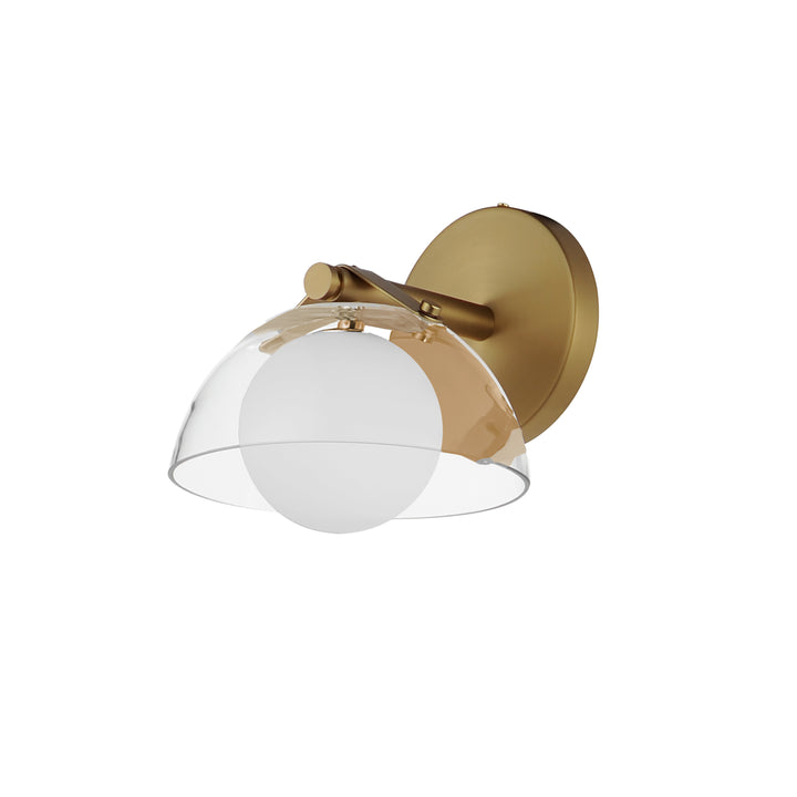 Domain 1-Light Wall Sconce in Natural Aged Brass by Studio M
