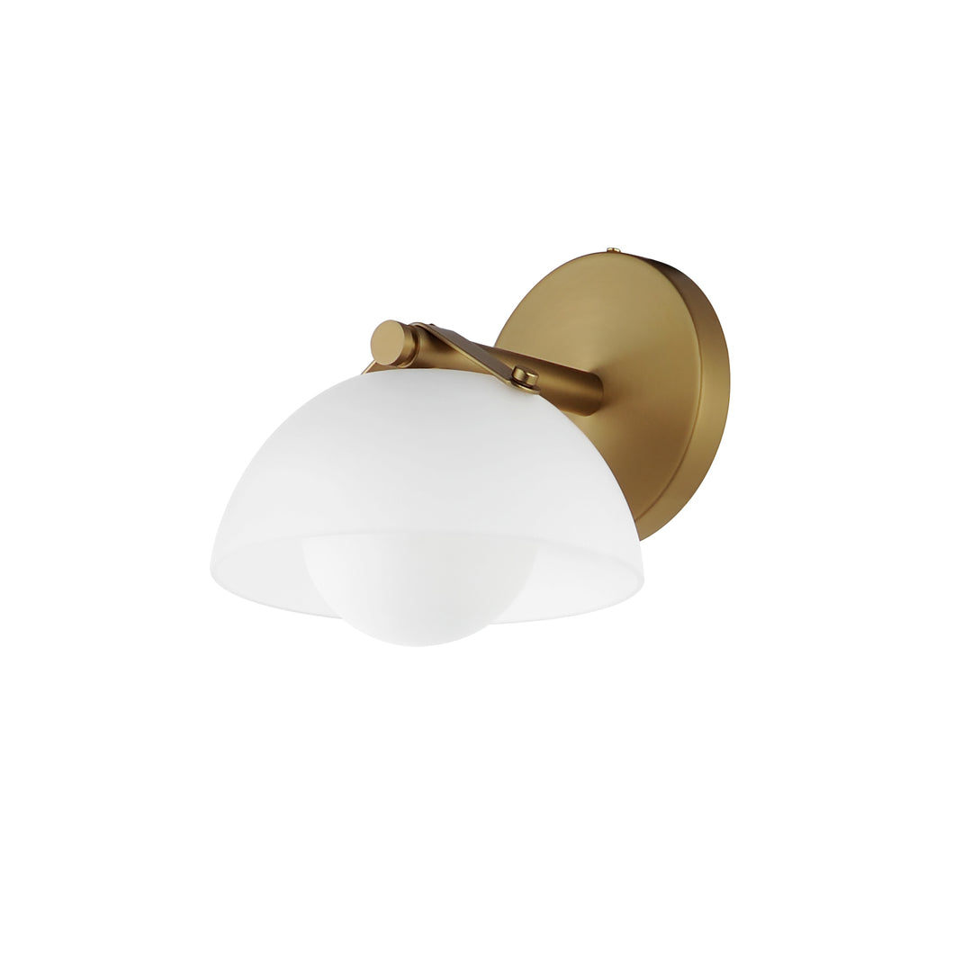 Domain 1-Light Wall Sconce in Natural Aged Brass by Studio M