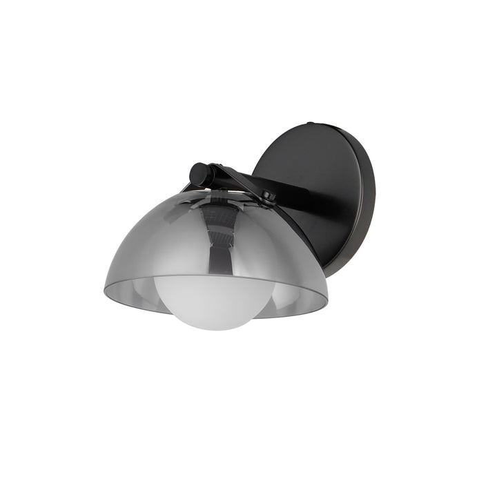 Domain 1-Light Wall Sconce in Black Chrome by Studio M