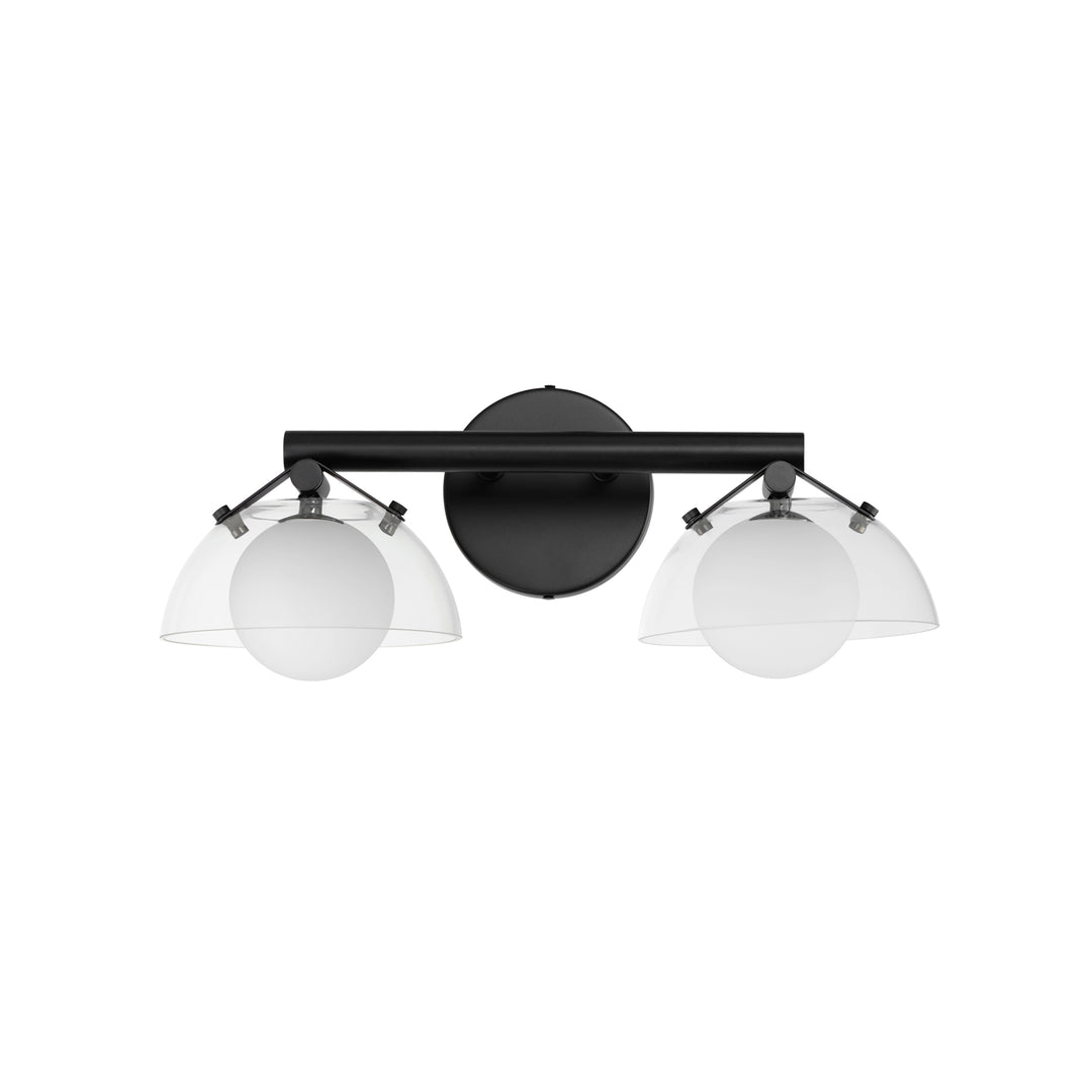 Domain 2-Light Wall Sconce in Black by Studio M