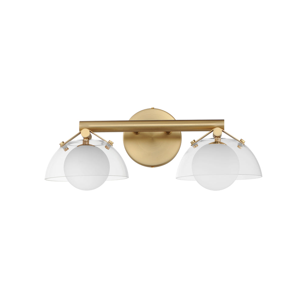 Domain 2-Light Wall Sconce in Natural Aged Brass by Studio M