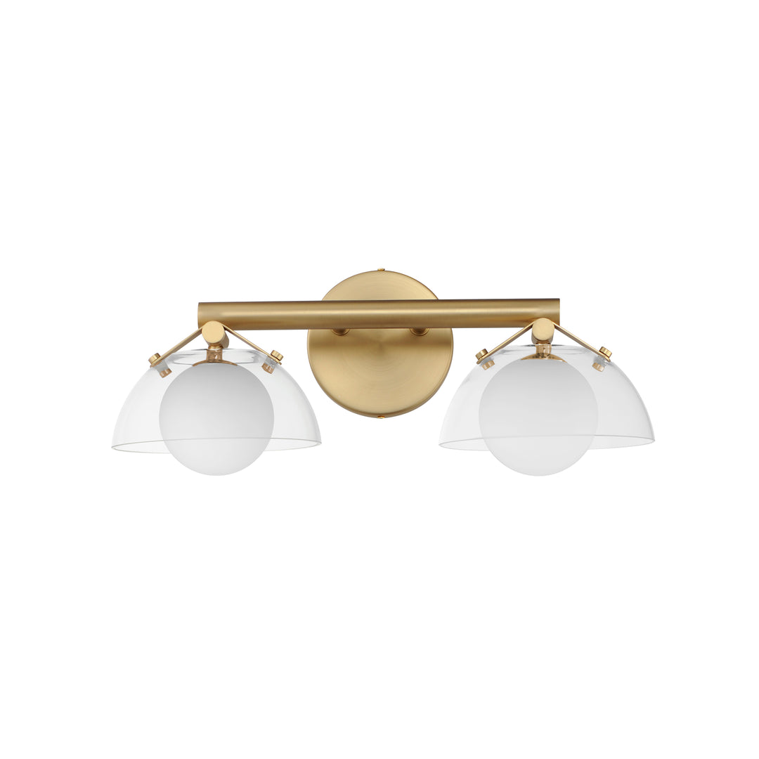 Domain 2-Light Wall Sconce in Natural Aged Brass by Studio M