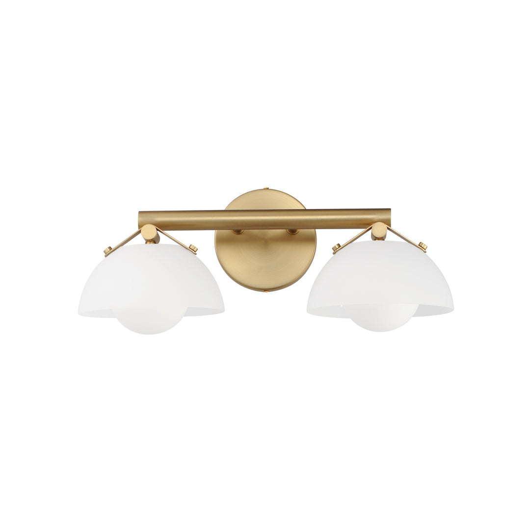 Domain 2-Light Wall Sconce in Natural Aged Brass by Studio M