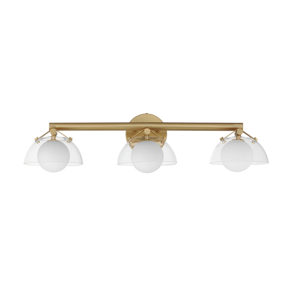 Domain 3-Light Wall Sconce in Natural Aged Brass by Studio M