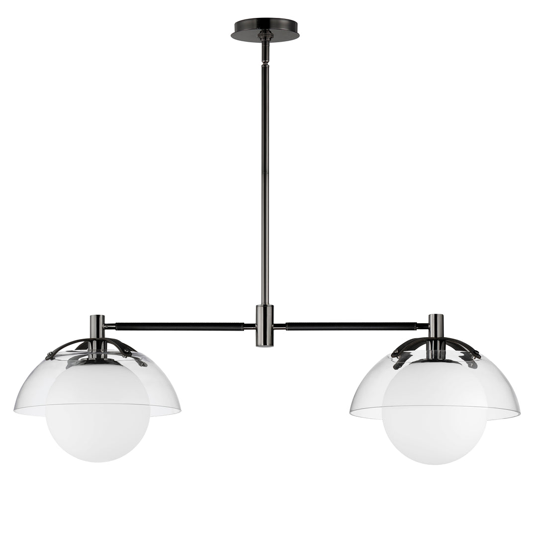 Domain 2-Light Pendant in Black Chrome by Studio M