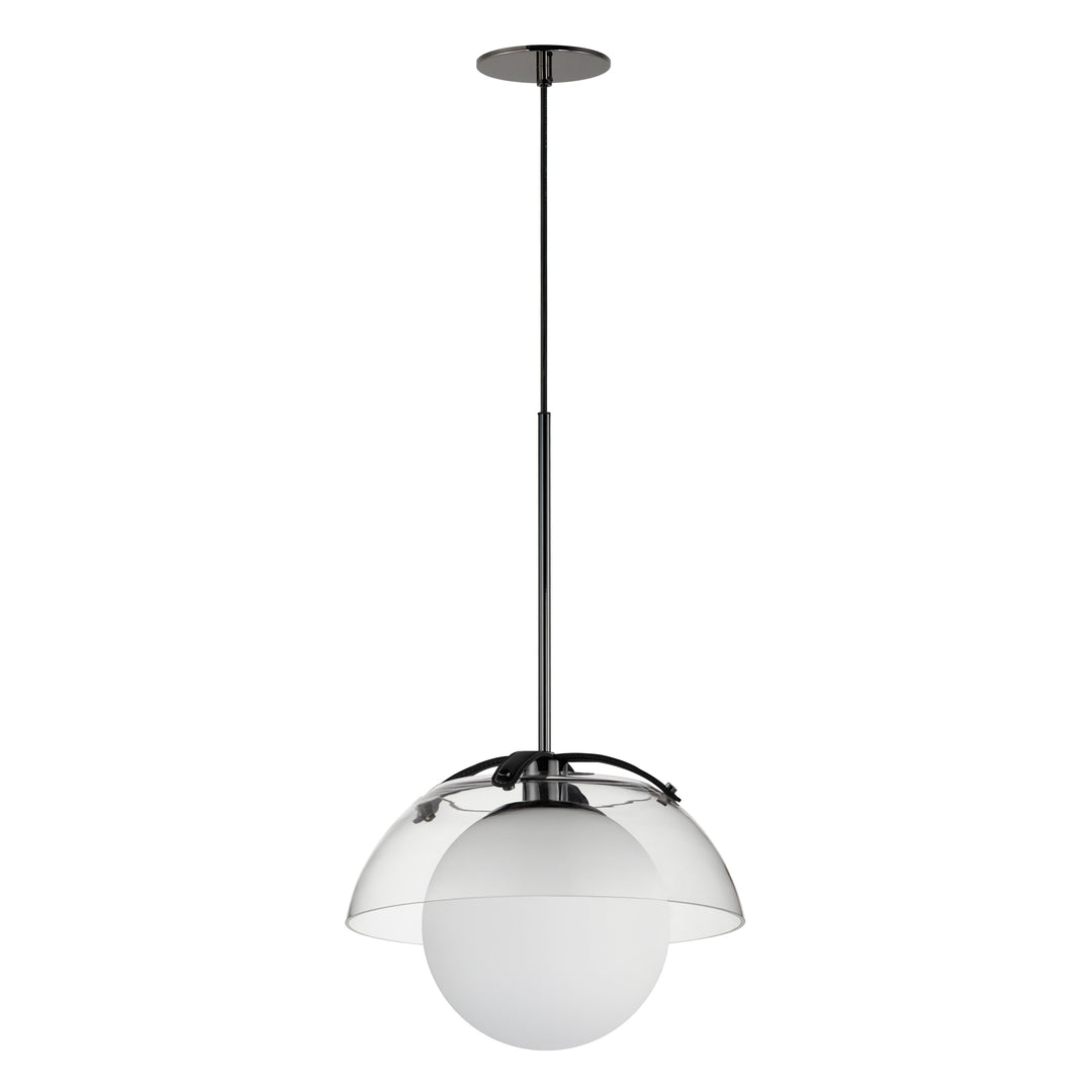 Domain 14" Pendant in Black Chrome by Studio M
