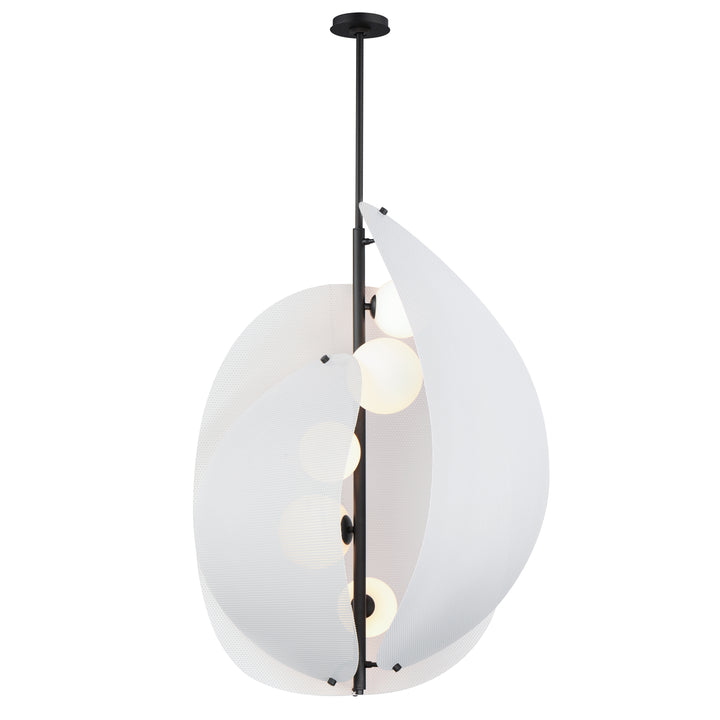 Chips 5-Light Vertical Pendant in Black by Studio M