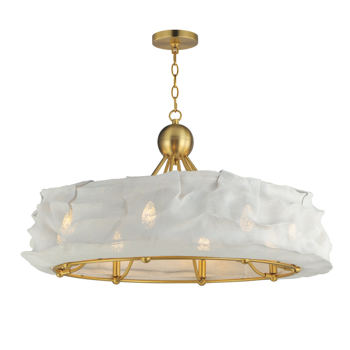 Shroud 8-Light Chandelier in Natural Aged Brass by Studio M