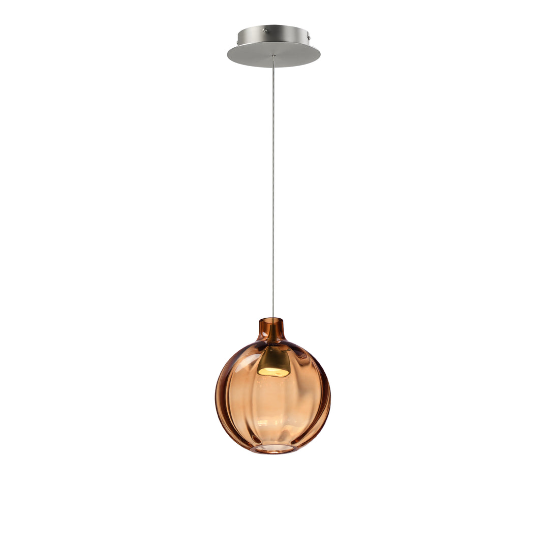 Ray Dance LED Globe Pendant in Brushed Aluminum by Studio M