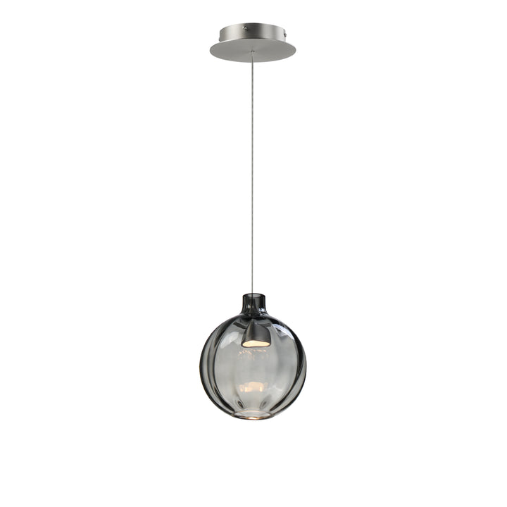 Ray Dance LED Globe Pendant in Brushed Aluminum by Studio M