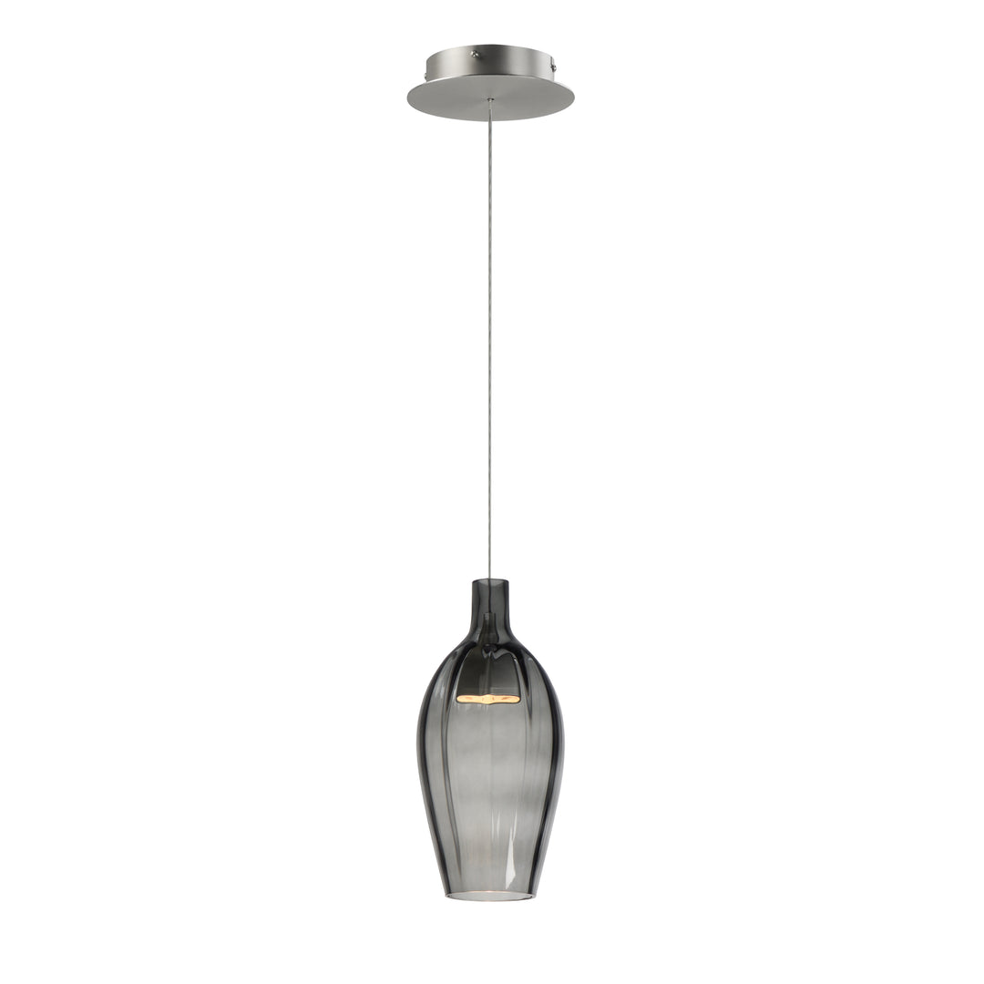 Ray Dance LED Olive Pendant in Brushed Aluminum by Studio M