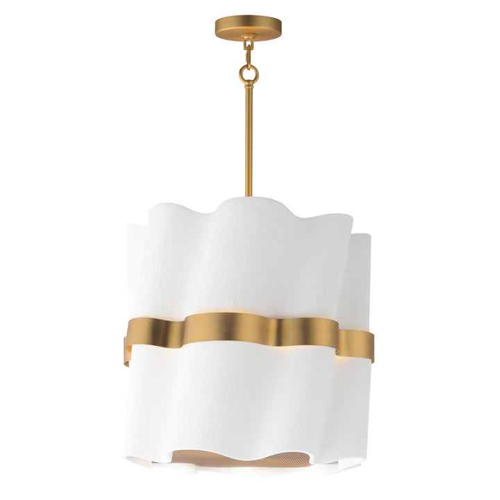 Curtain Call 2-Tier Foyer Light in White/Gold by Studio M