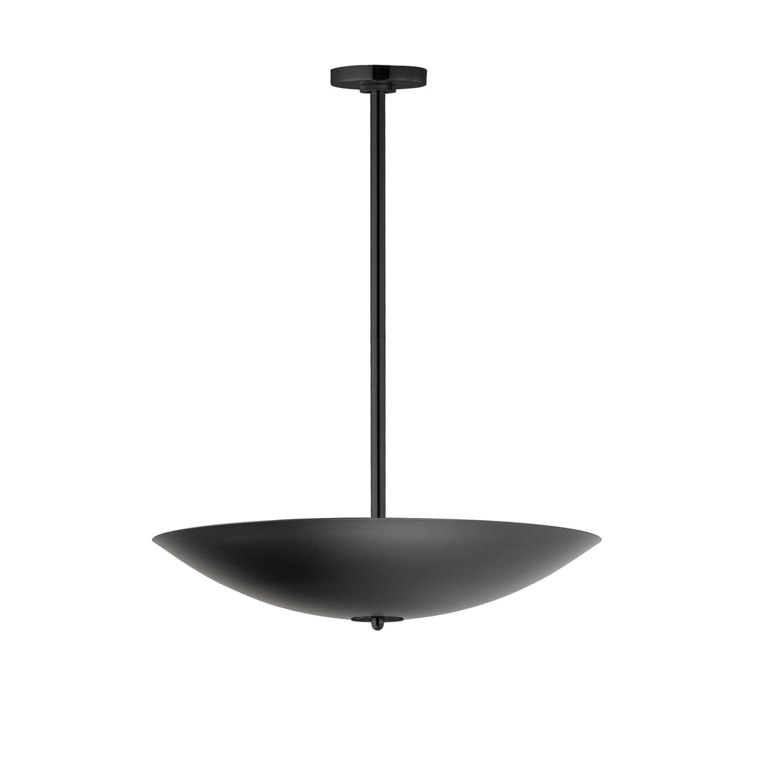 Vesta 24" LED Pendant/Semi-Flush in Black by Studio M