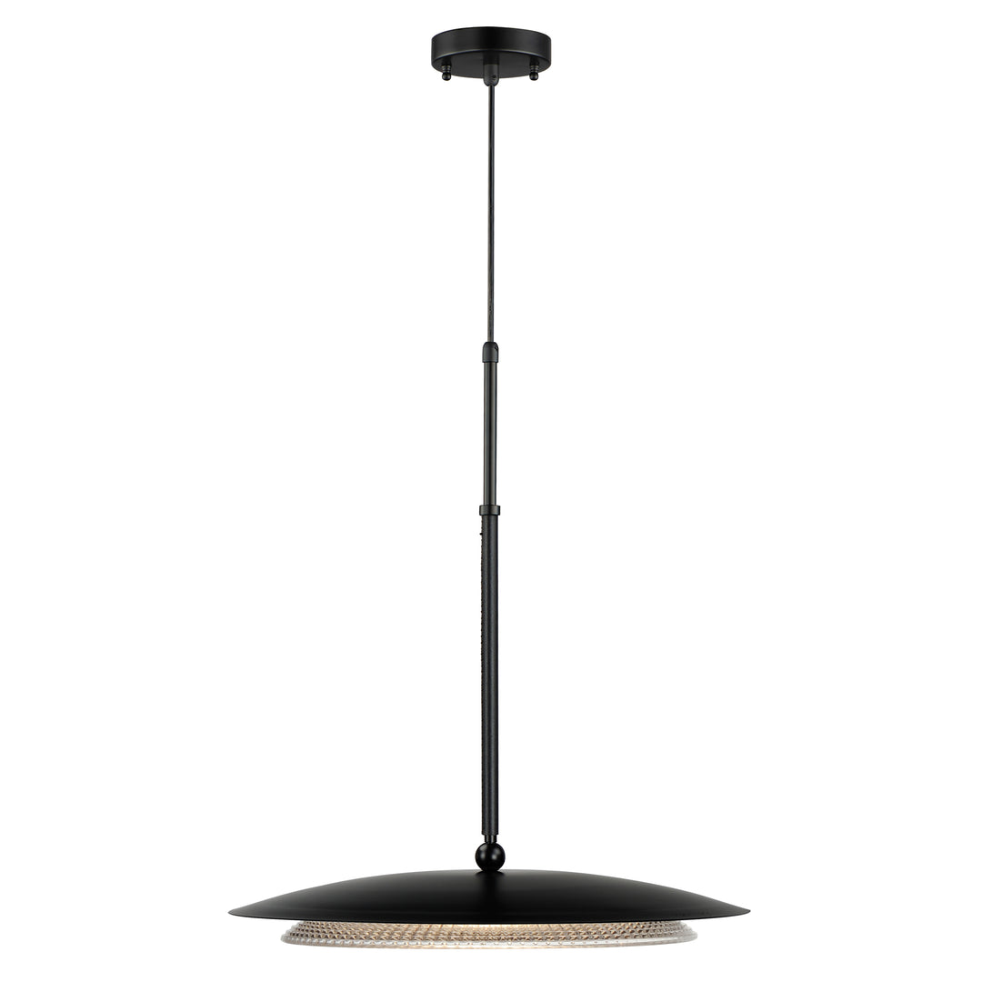 Prismatic 20" LED Pendant in Black by Studio M