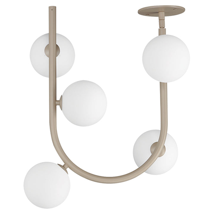 Contour MTO 5-LT Fixed Stem Pendant Kit in Taupe by Studio M