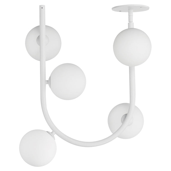 Contour MTO 5-LT Fixed Stem Pendant Kit in White by Studio M