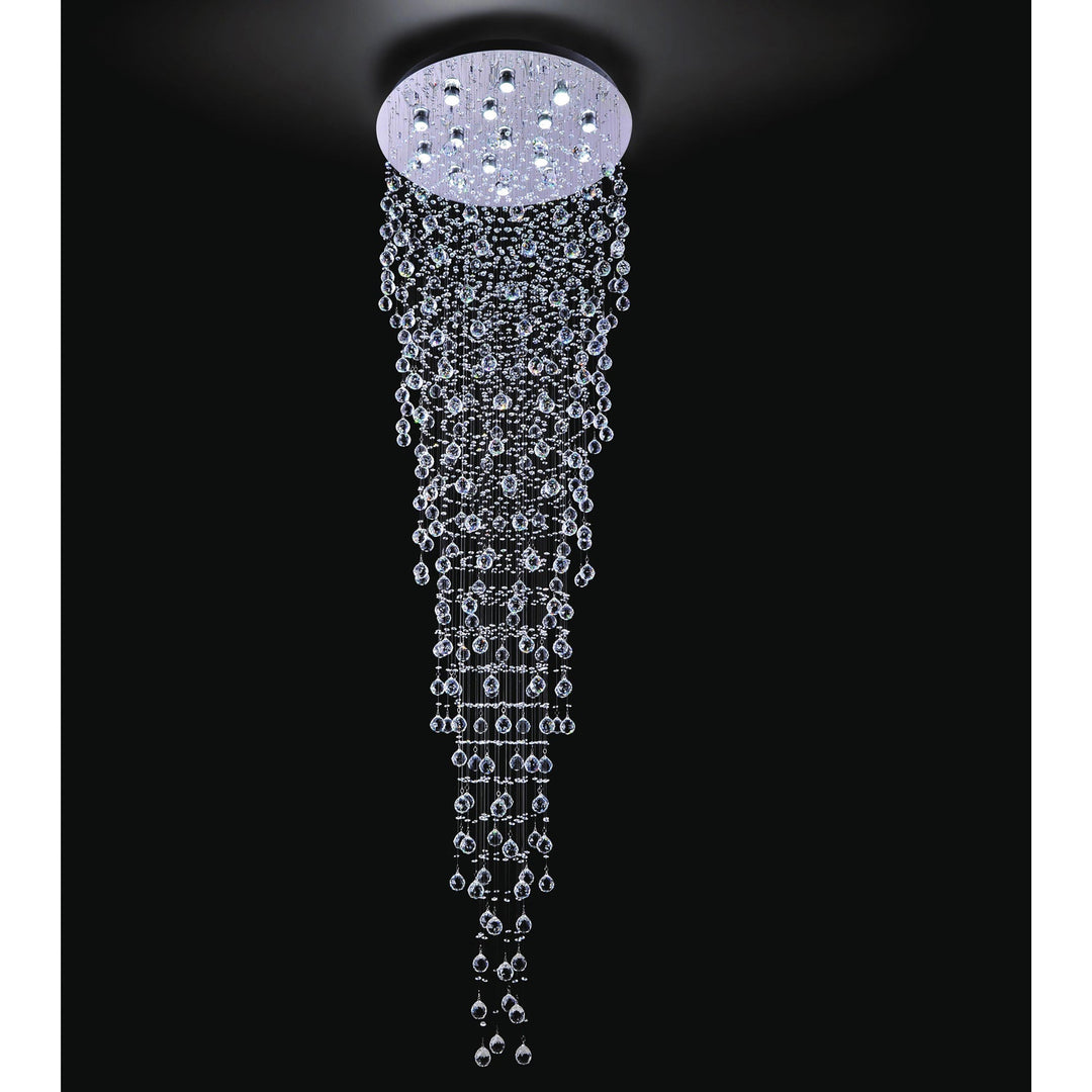 Rain Drop - Chandelier with Crystals, 16 Light / 32", by CWI Lighting