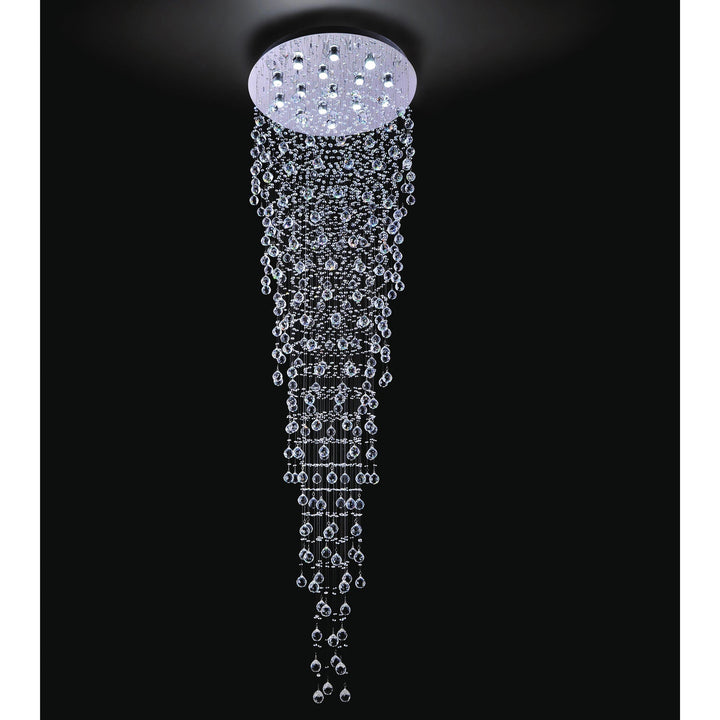 Rain Drop - Chandelier with Crystals, 16 Light / 32", by CWI Lighting