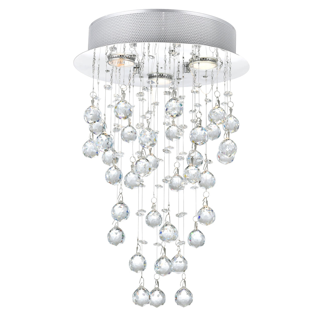 Rain Drop - Chandelier with Crystals, 3 Light / 12", by CWI Lighting