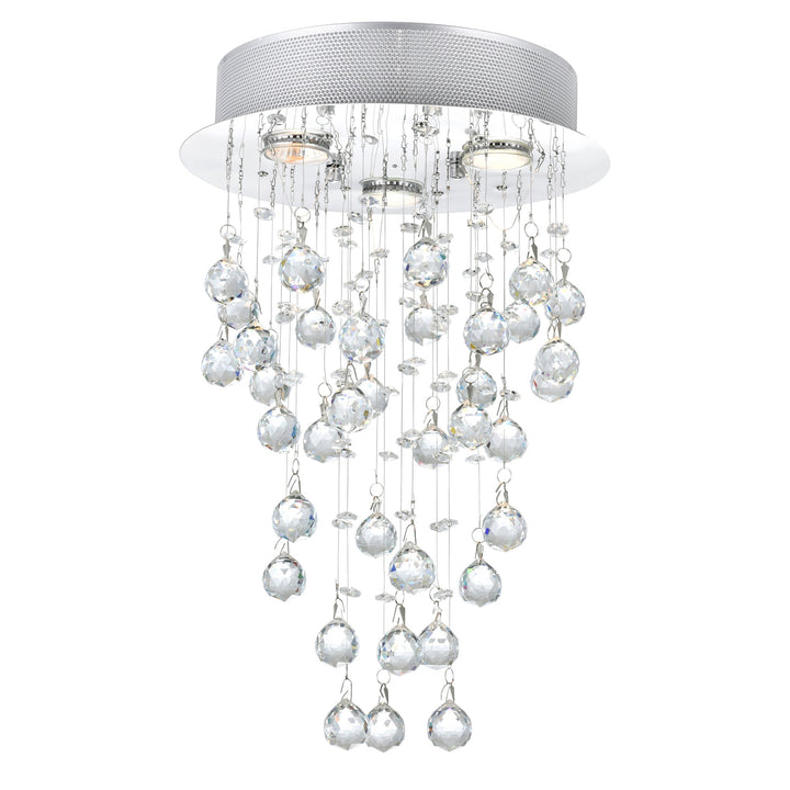 Rain Drop - Chandelier with Crystals, 3 Light / 12", by CWI Lighting