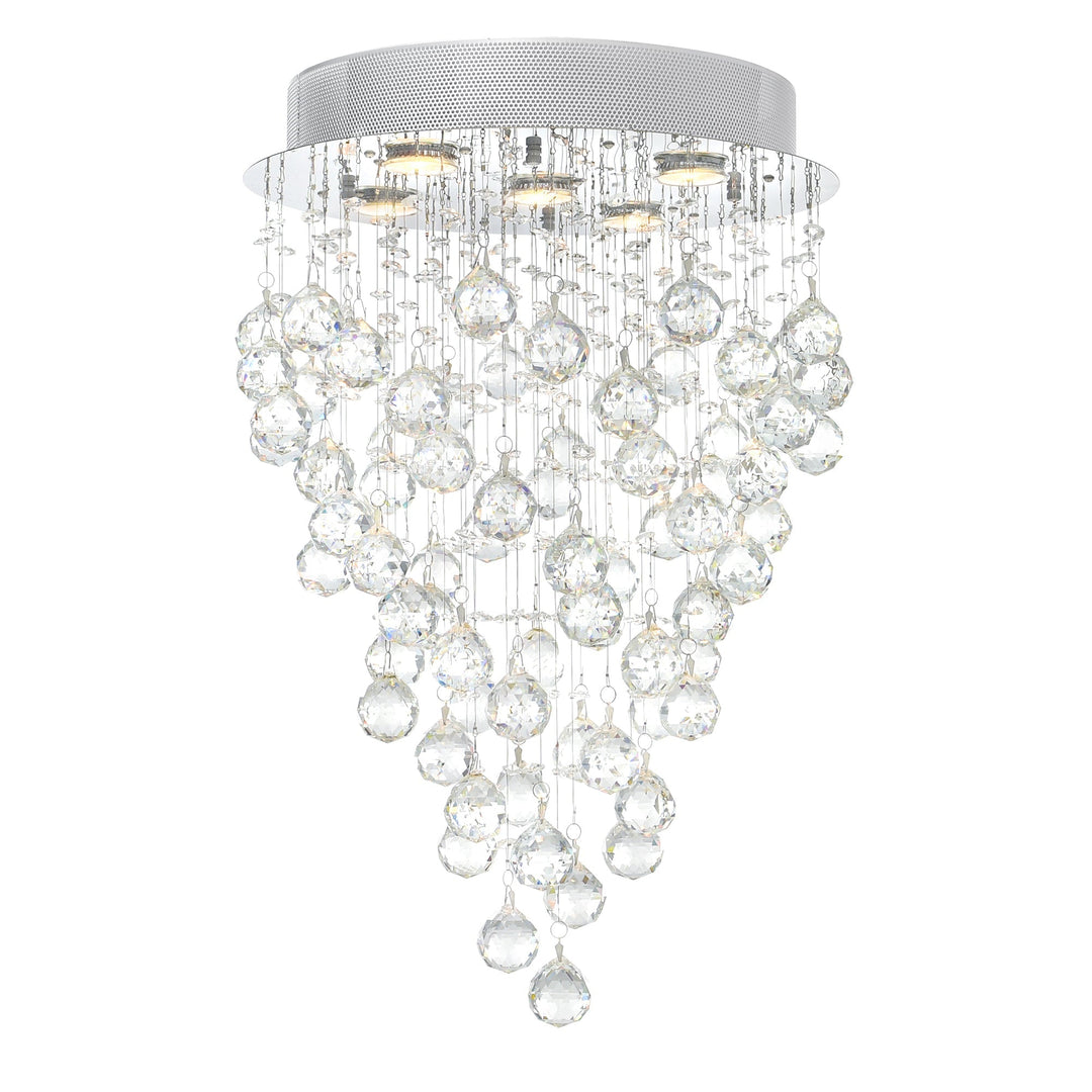 Rain Drop - Chandelier with Crystals, 5 Light / 16", by CWI Lighting