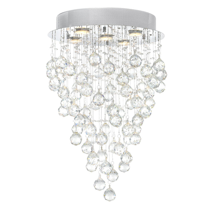 Rain Drop - Chandelier with Crystals, 5 Light / 16", by CWI Lighting