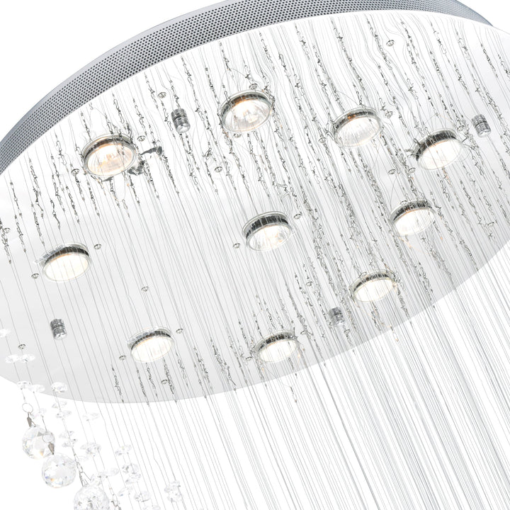 Ribbon - 10 Light Chandelier with Crystals