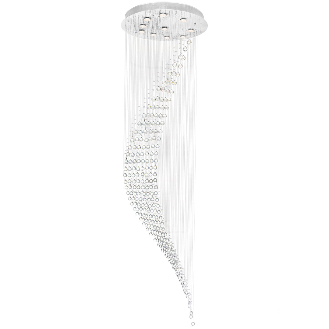 Ribbon - 10 Light Chandelier with Crystals