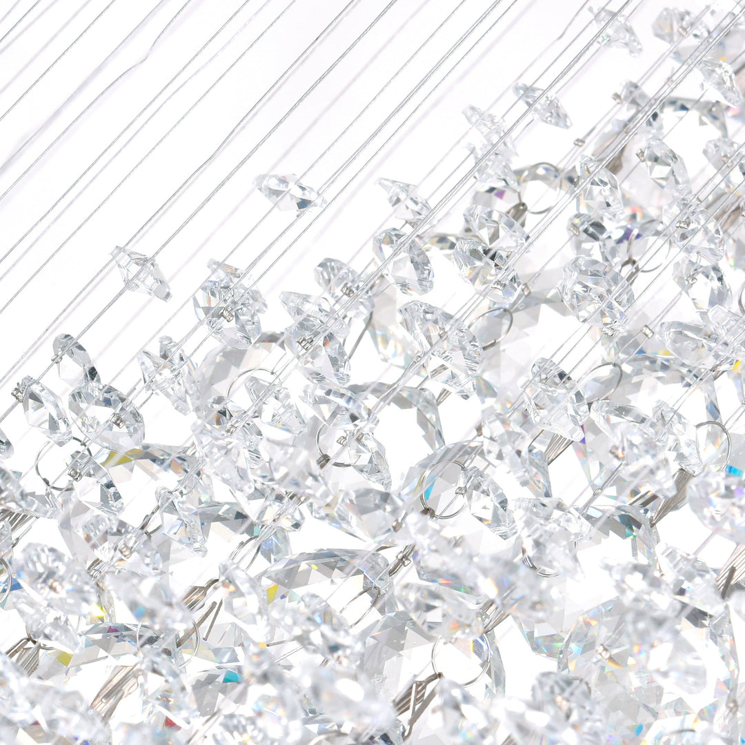 Ribbon - 10 Light Chandelier with Crystals