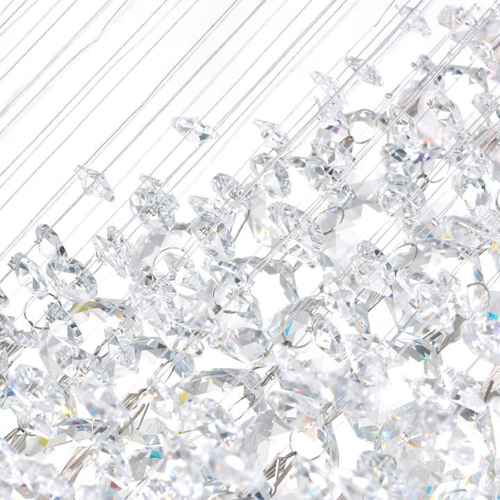 Ribbon - 10 Light Chandelier with Crystals
