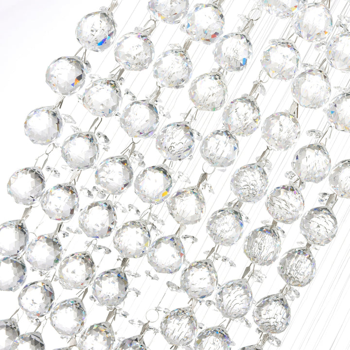 Ribbon - 10 Light Chandelier with Crystals