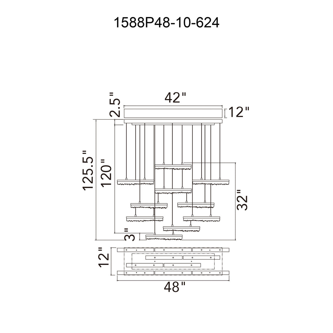 Stagger - LED Chandelier
