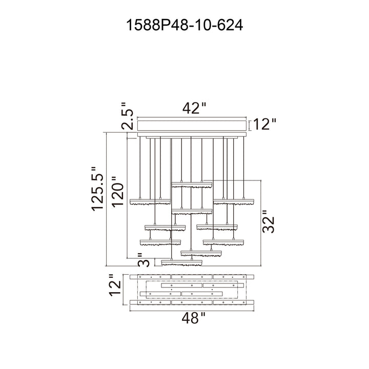 Stagger - LED Chandelier