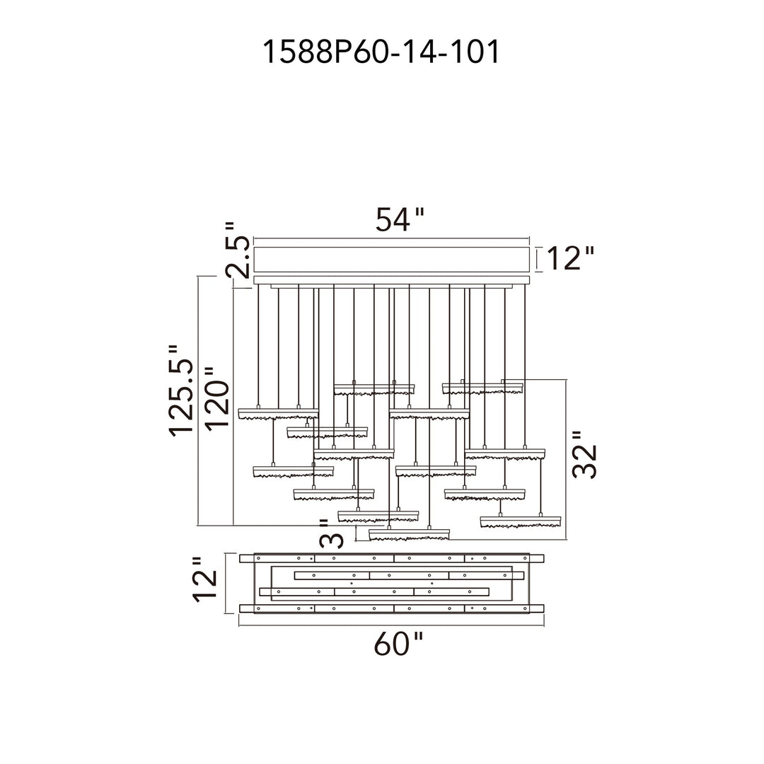Stagger - LED Chandelier
