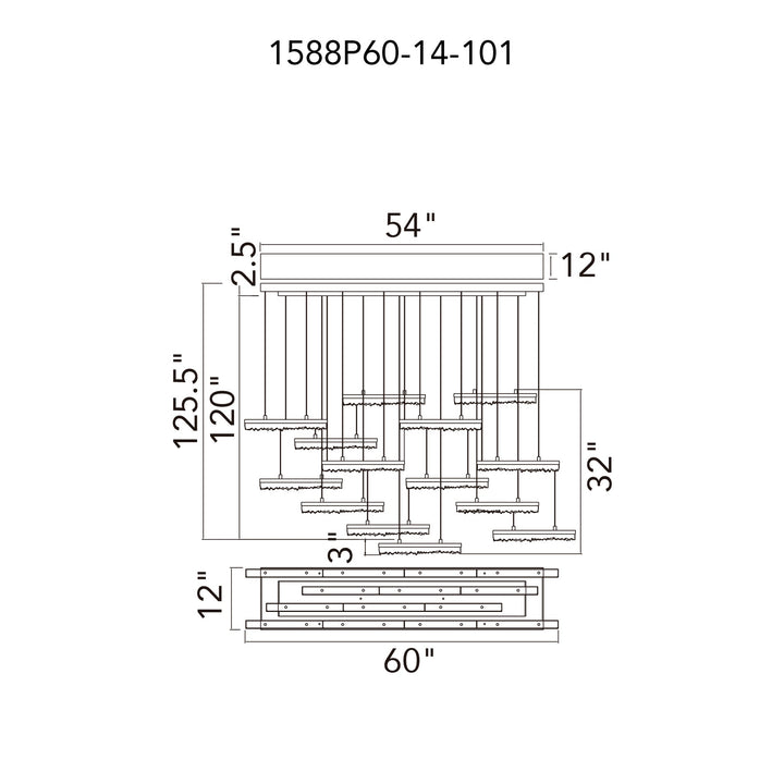 Stagger - LED Chandelier