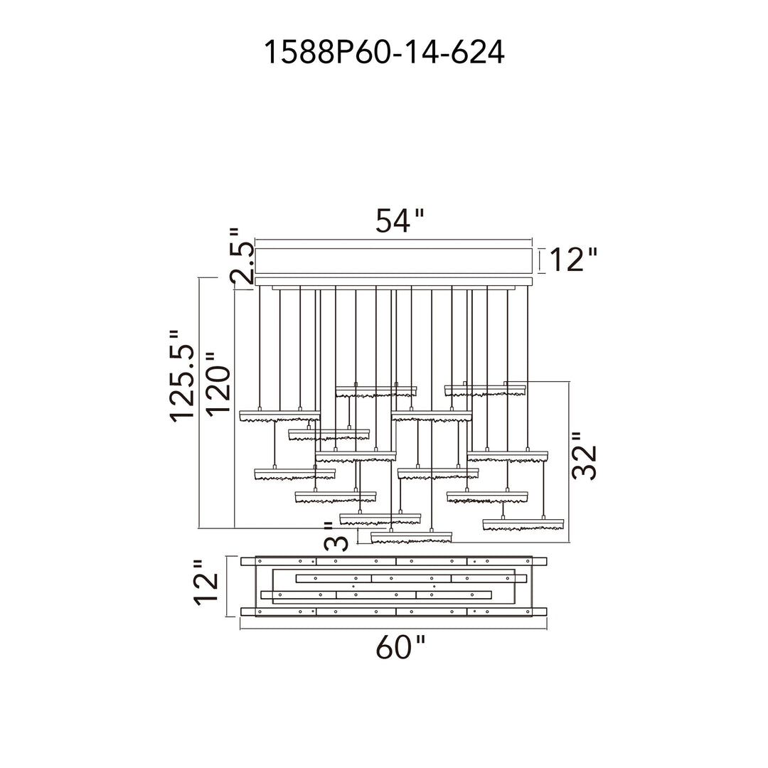 Stagger - LED Chandelier