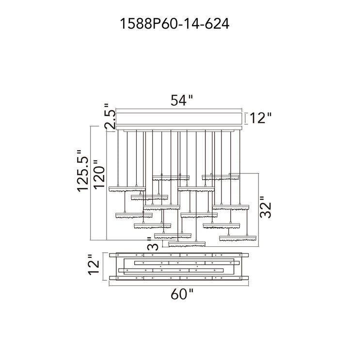 Stagger - LED Chandelier
