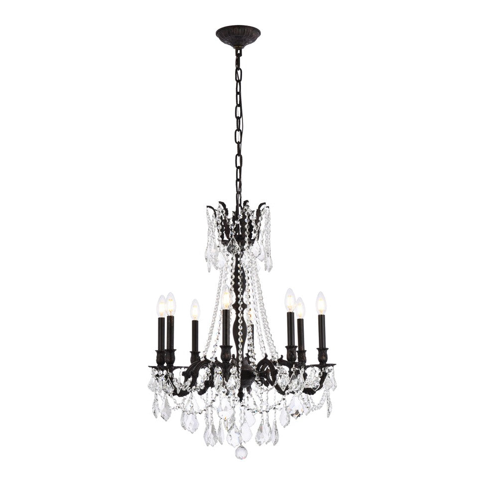 Rosalia Crystal Chandelier (9208) in Dark Bronze by Elegant