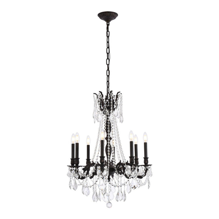 Rosalia Crystal Chandelier (9208) in Dark Bronze by Elegant