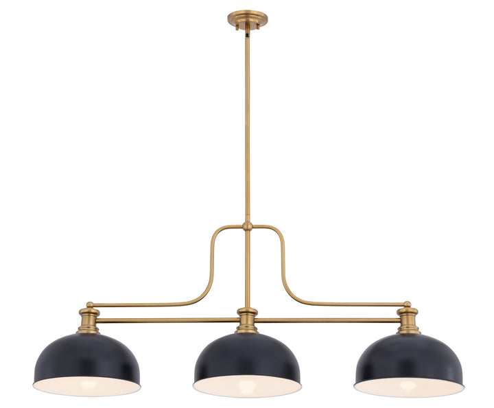 Melange - 3 Light Billiard Light (725-3HBR-D13MB)