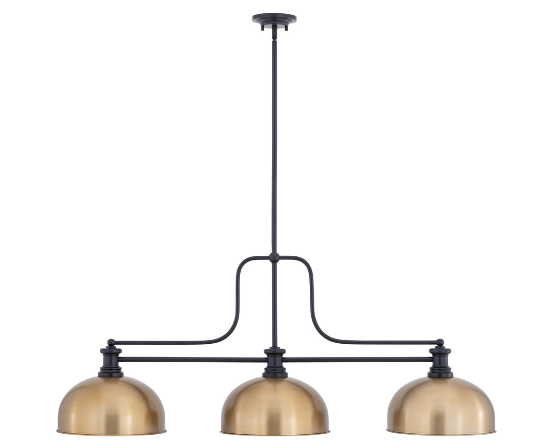 Melange - 3 Light Billiard Light (725-3MB-D13HBR)