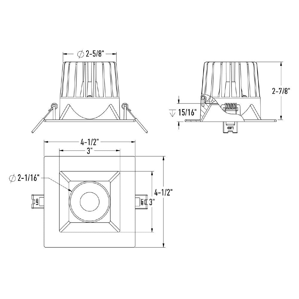 RGR - LED Square Regressed Downlight