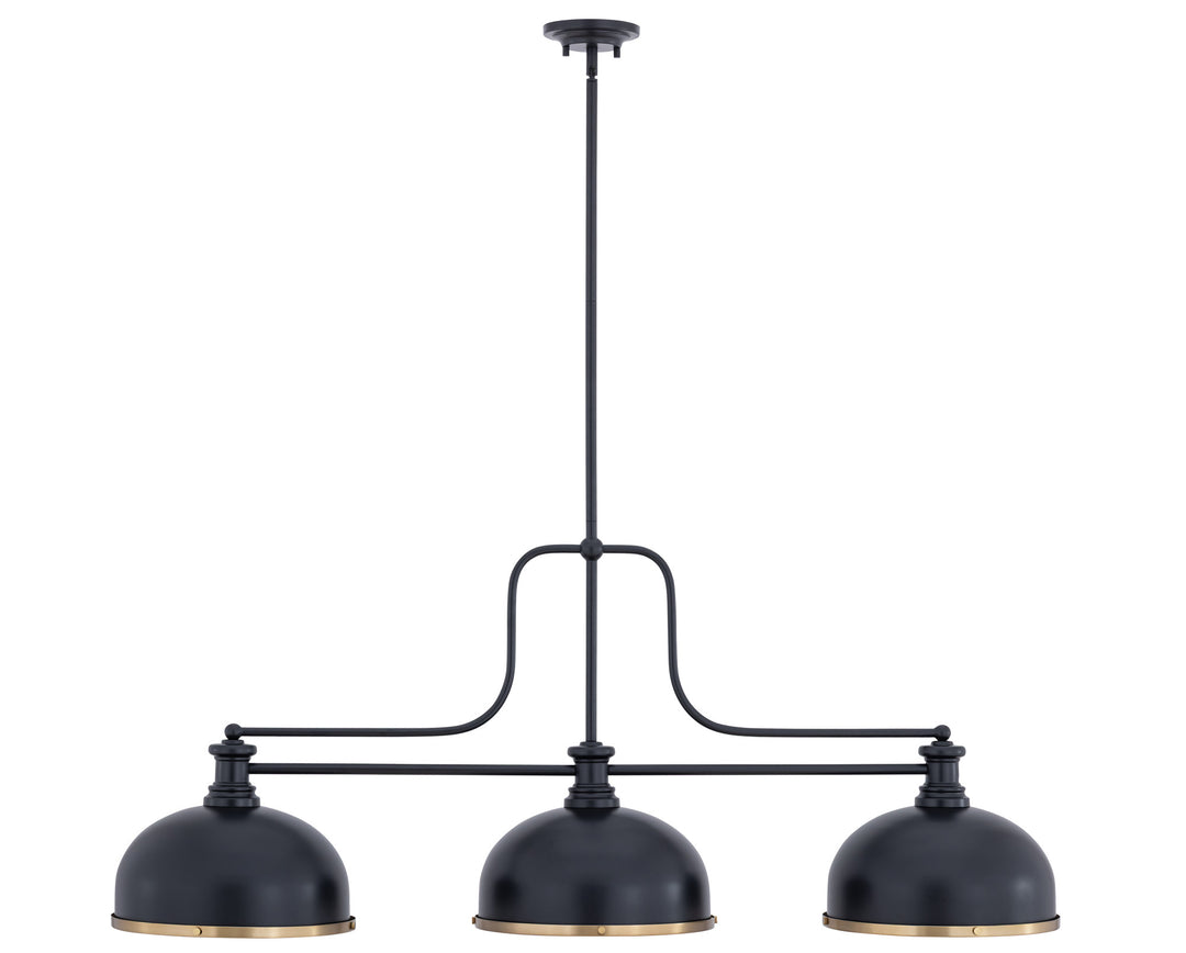 Melange - 3 Light Billiard Light (725-3MB-D12MB+HBR)