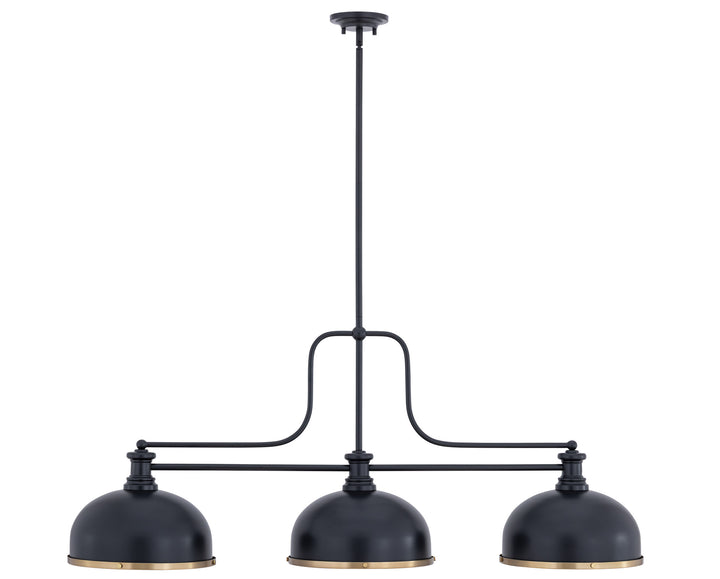 Melange - 3 Light Billiard Light (725-3MB-D12MB+HBR)