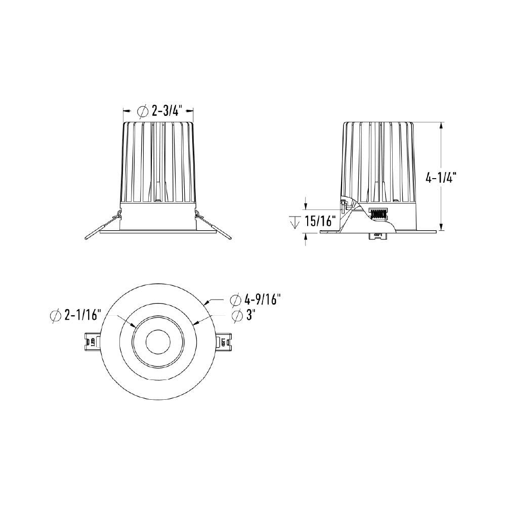 RGR - LED High-Powered Round Regressed Downlight