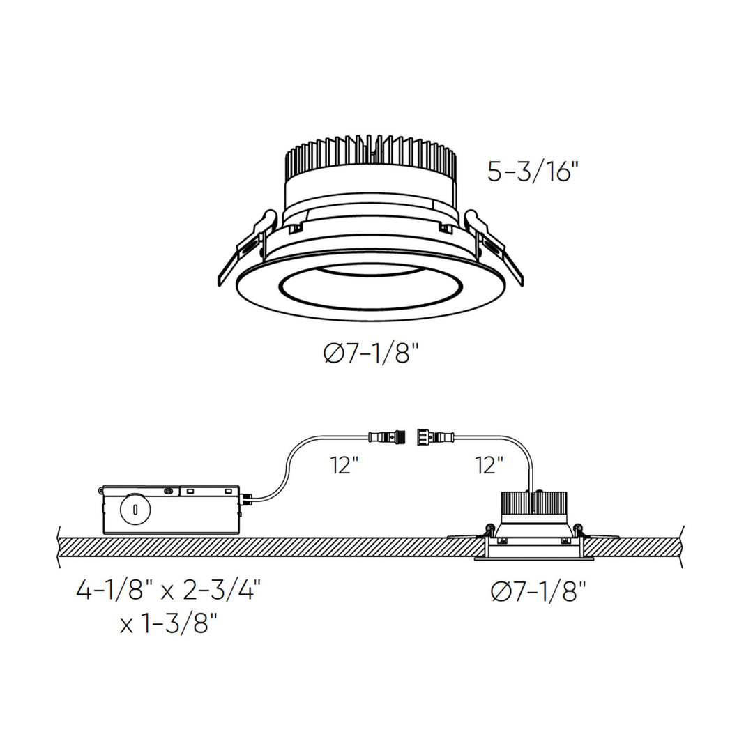 Revolve - LED 6" Round Regressed Gimbal Downlight