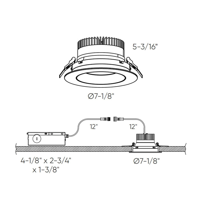 Revolve - LED 6" Round Regressed Gimbal Downlight