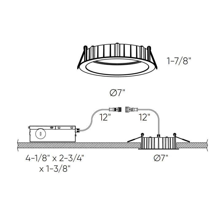 Notch - LED Round Regressed Panel